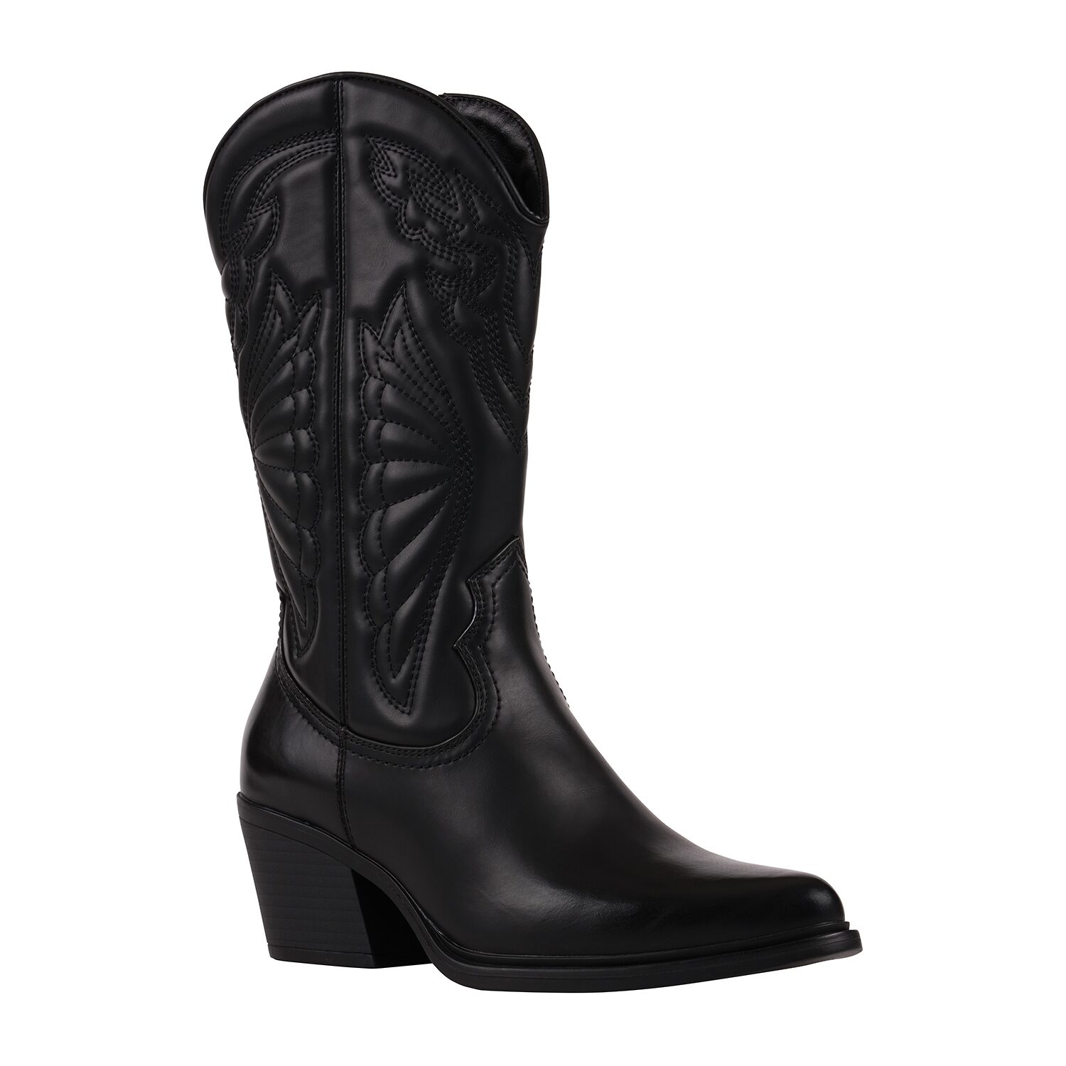 GC Shoes Womens Savannah Stacked Heel Cowboy Boots