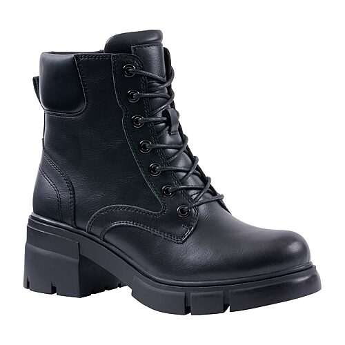 GC Shoes Womens Marley Flat Heel Combat Boots, 8 Medium, Black