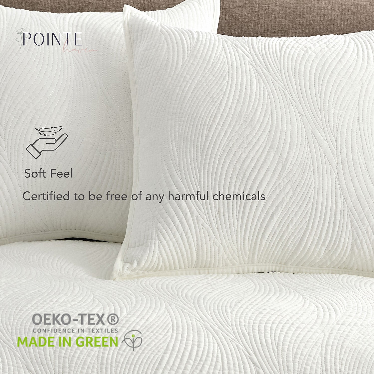 Pointehaven Scroll Design Oversized Velvet 2-pc. Quilt Set