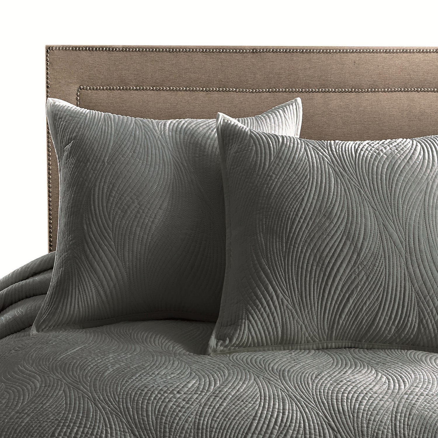 Pointehaven Scroll Design Oversized Velvet 2-pc. Quilt Set