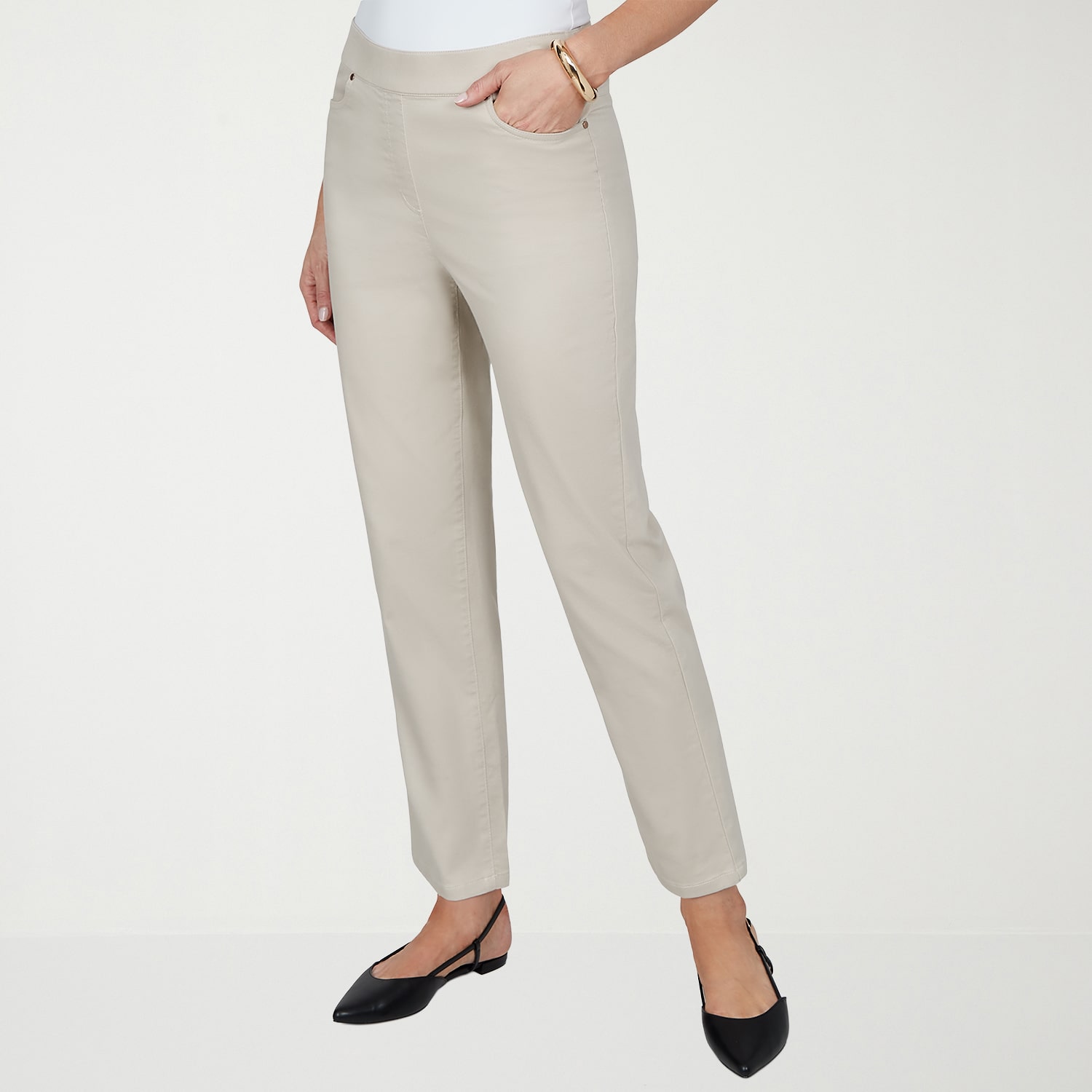 Alfred Dunner Sunset Ridge Womens Straight Pull-On Pant