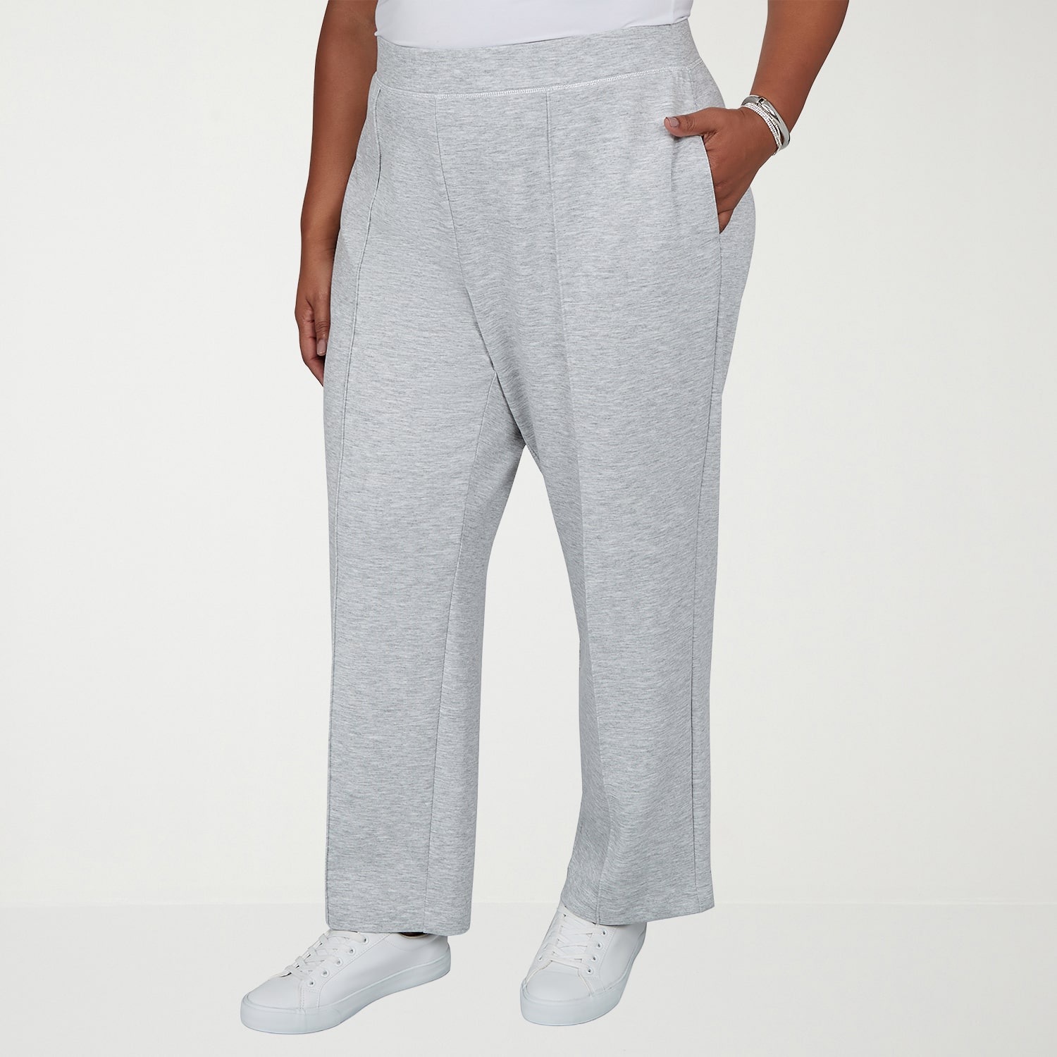 Alfred Dunner Weekend Warrior Womens Plus Straight Pull-On Pant