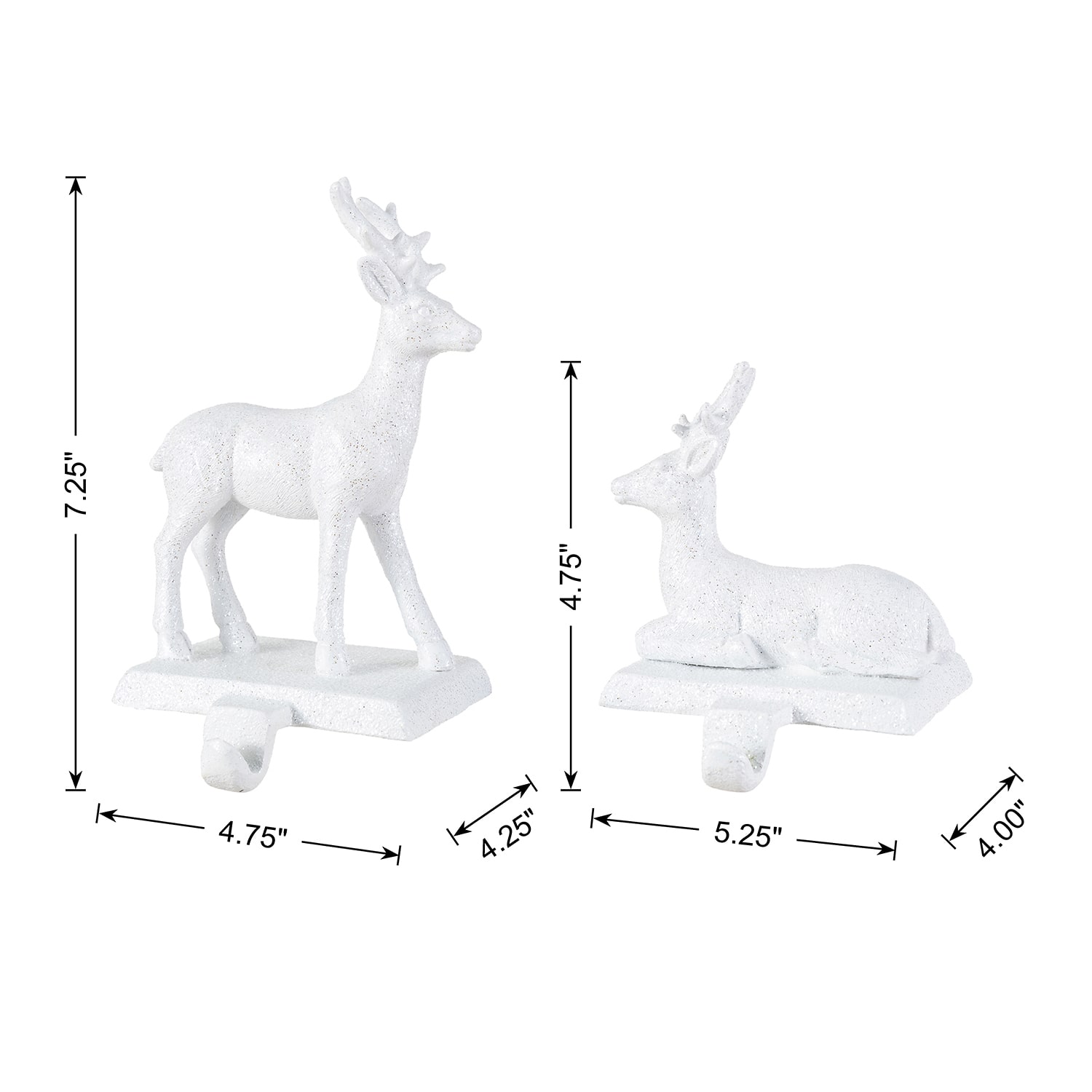 Glitzhome Reindeer 2-pc. Christmas Stocking Holder
