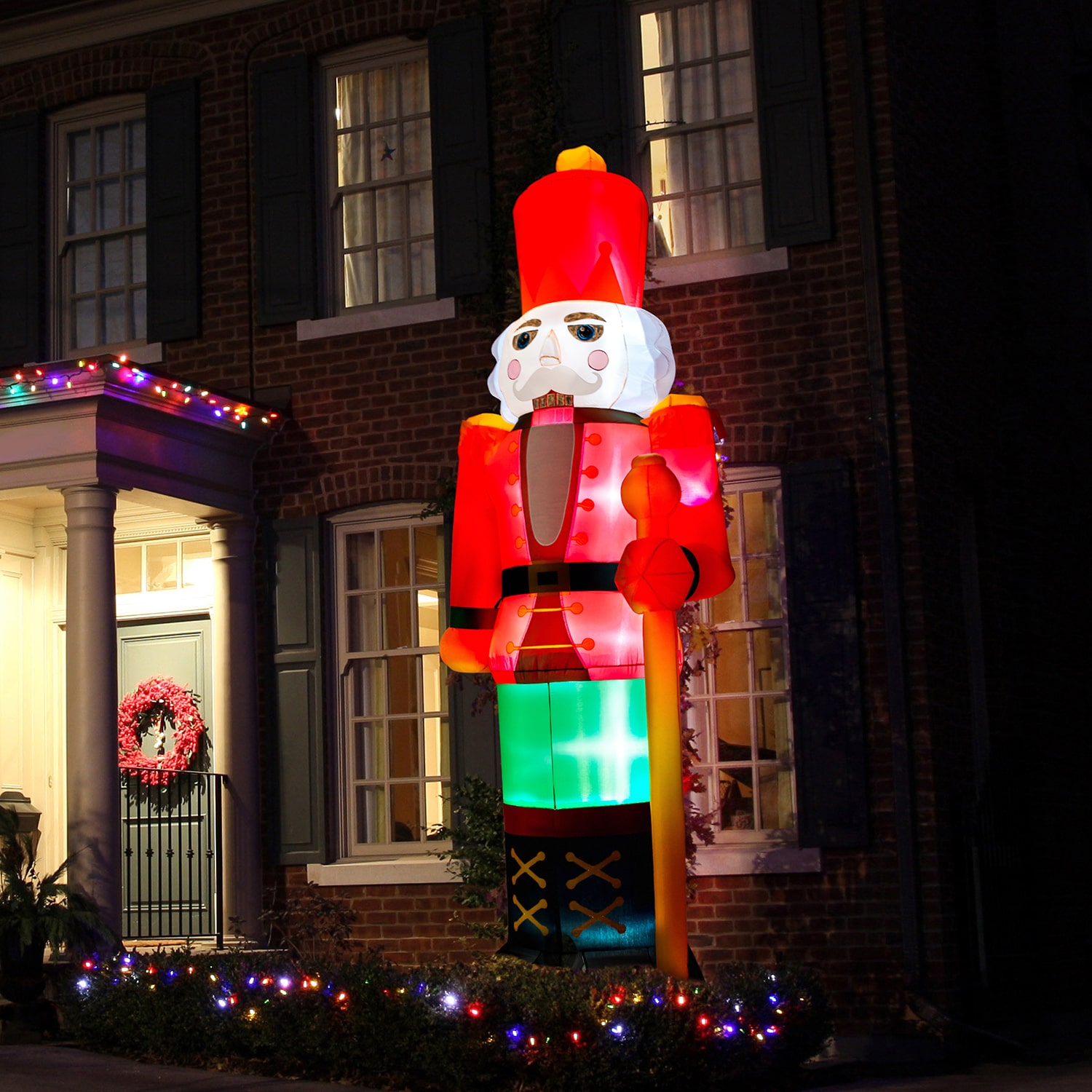 Glitzhome 15ft Lighted Nutcracker Christmas Inflatable