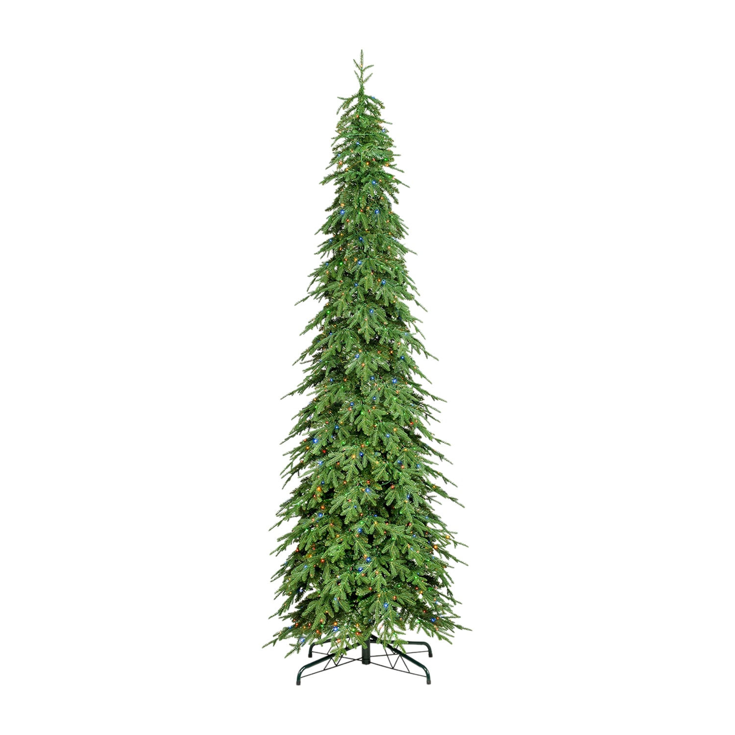 Glitzhome Pencil Artificial Foot Pre-Lit Multi-Function Lights Spruce Christmas Tree