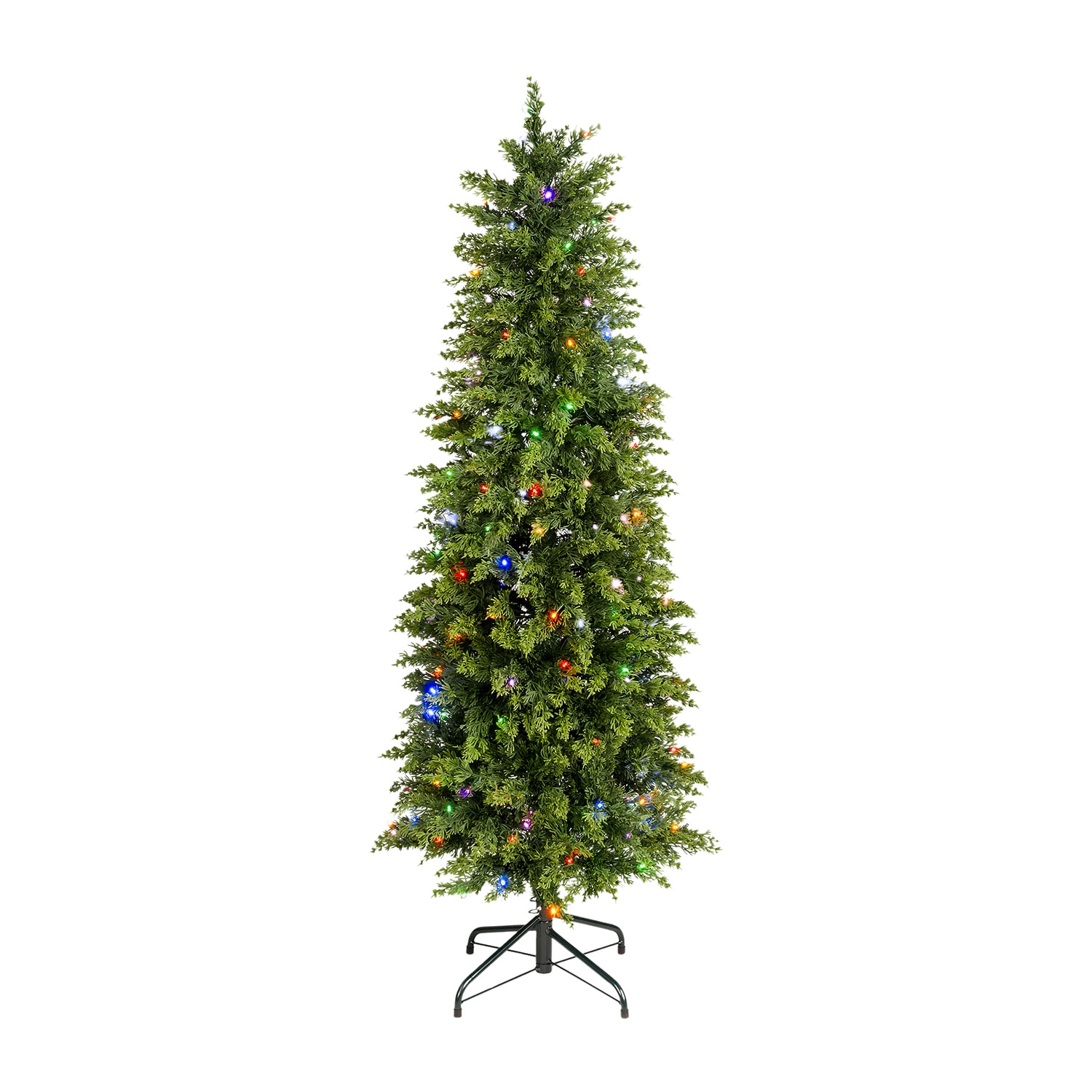 Glitzhome Artificial Cypress Foot Pre-Lit Multi-Function Lights Christmas Tree