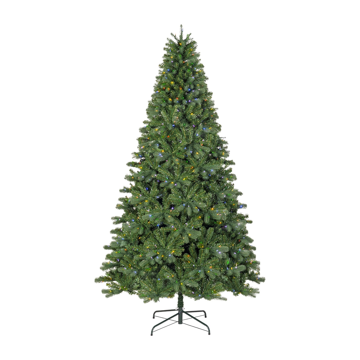 Glitzhome 9ft Pre-Lit Green Full Fir Artificial 9 Foot Pre-Lit Multi-Function Lights Fir Christmas Tree