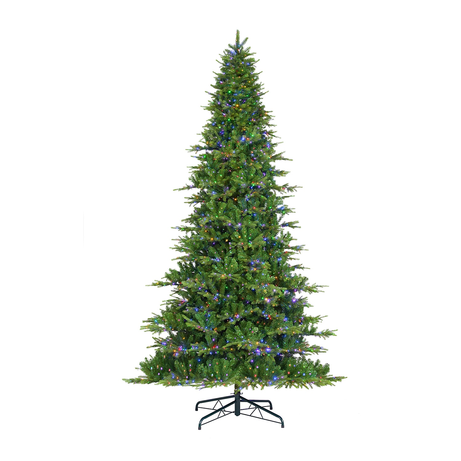 Glitzhome Artificial 11 Foot Pre-Lit Multi-Function Lights Fir Christmas Tree