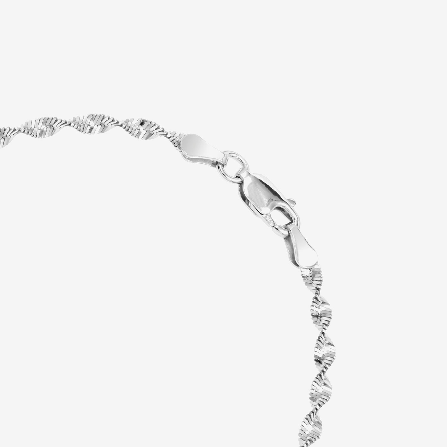 Silver Treasures Made in Italy Womens Sterling Silver 7 Inch Semisolid Herringbone Chain Bracelet