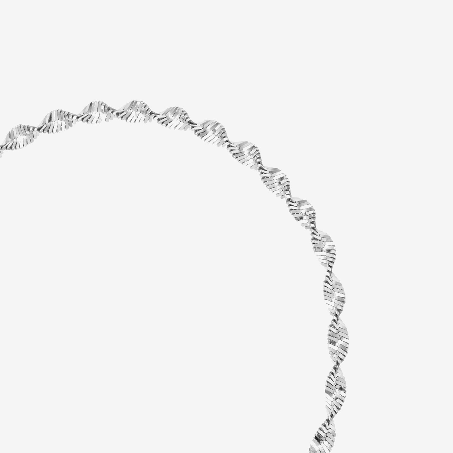 Silver Treasures Made in Italy Womens Sterling Silver 7 Inch Semisolid Herringbone Chain Bracelet