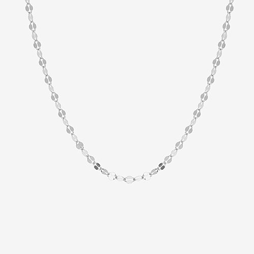 Silver Treasures Made in Italy Womens Sterling Silver 18 Inch Link Chain Necklace, One Size, Silver