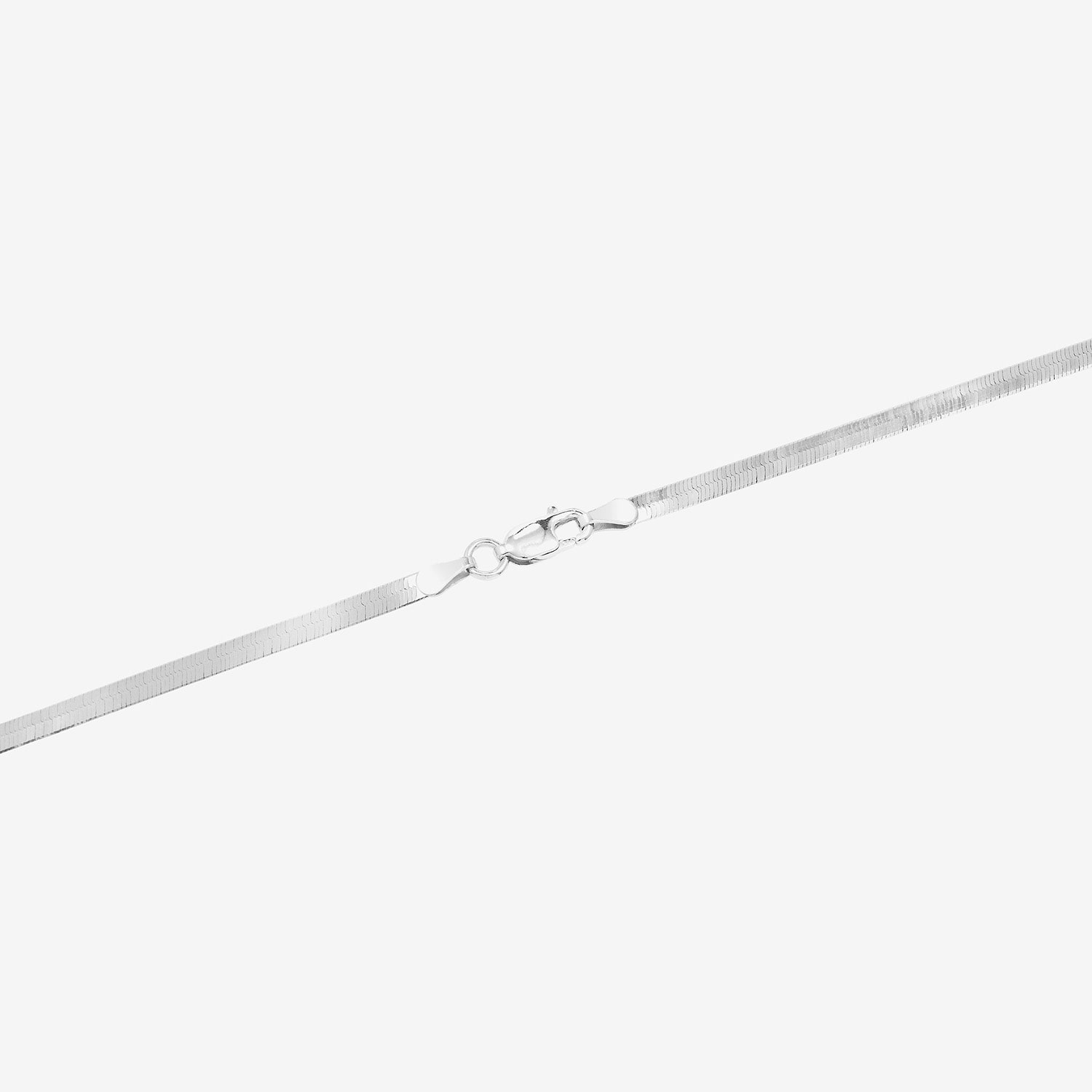 Silver Treasures Made in Italy Womens Sterling Silver 18 Inch Herringbone Chain Necklace
