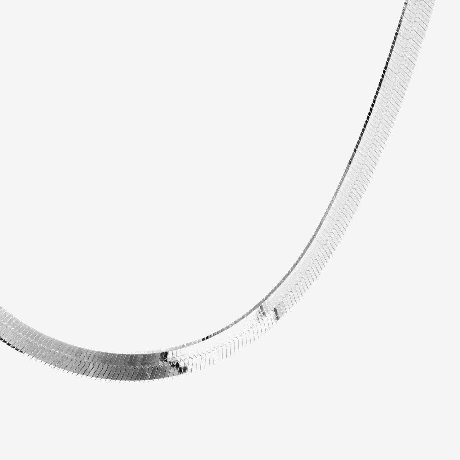 Silver Treasures Made in Italy Womens Sterling Silver 18 Inch Herringbone Chain Necklace