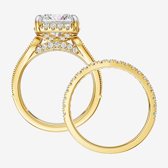 (G / Vs2-Si1) Womens 3 1/2 CT. T.W Lab Grown White Diamond 10K Gold ...