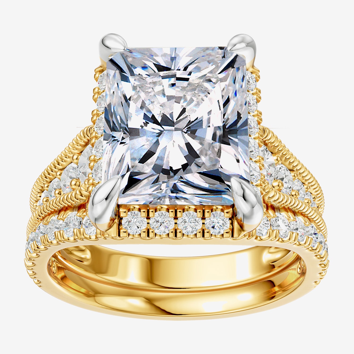 (G / Vs2-Si1) Womens 3 1/2 CT. T.W Lab Grown White Diamond 10K Gold ...