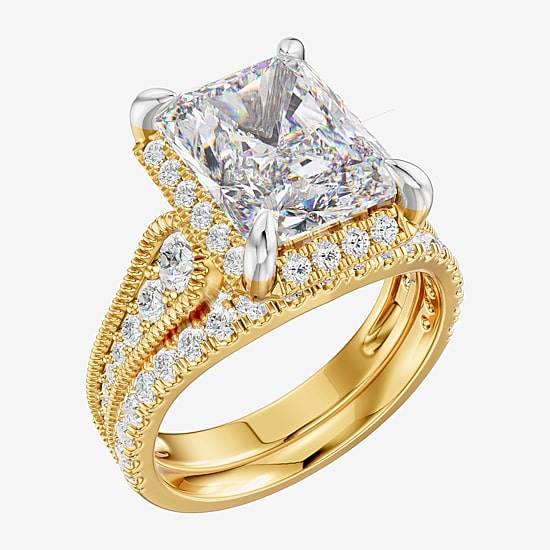 (G / Vs2-Si1) Womens 3 1/2 CT. T.W Lab Grown White Diamond 10K Gold ...