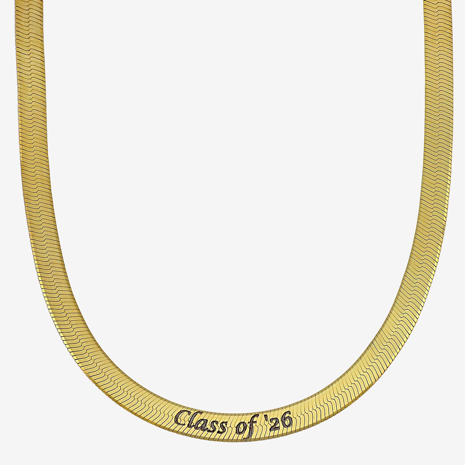 Womens 18K Gold Over Silver 18 Inch Herringbone Chain Necklace