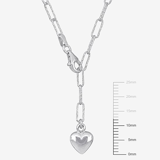 Womens Sterling Silver 16 Inch Y Necklace, Color: Sterling Silver ...
