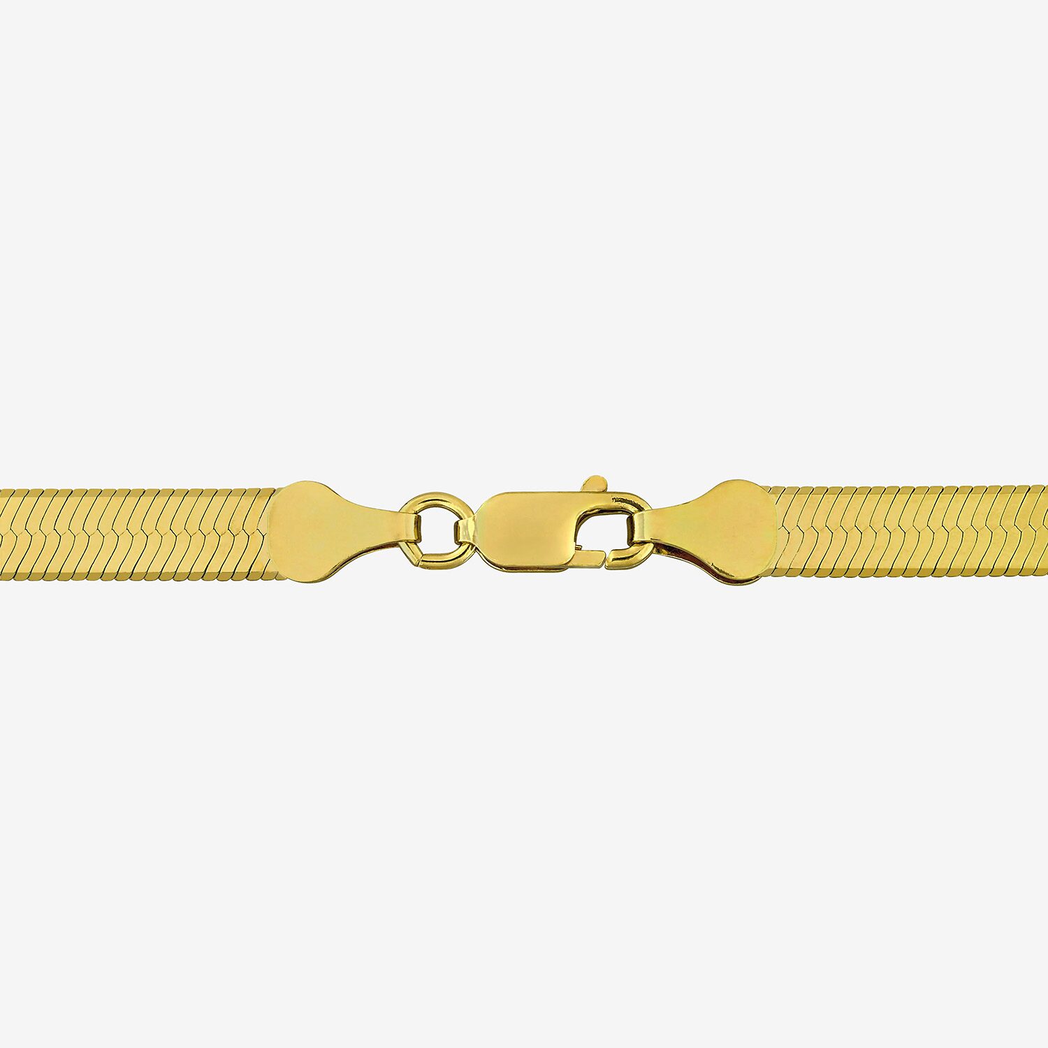Womens 18K Gold Over Silver 18 Inch Herringbone Chain Necklace