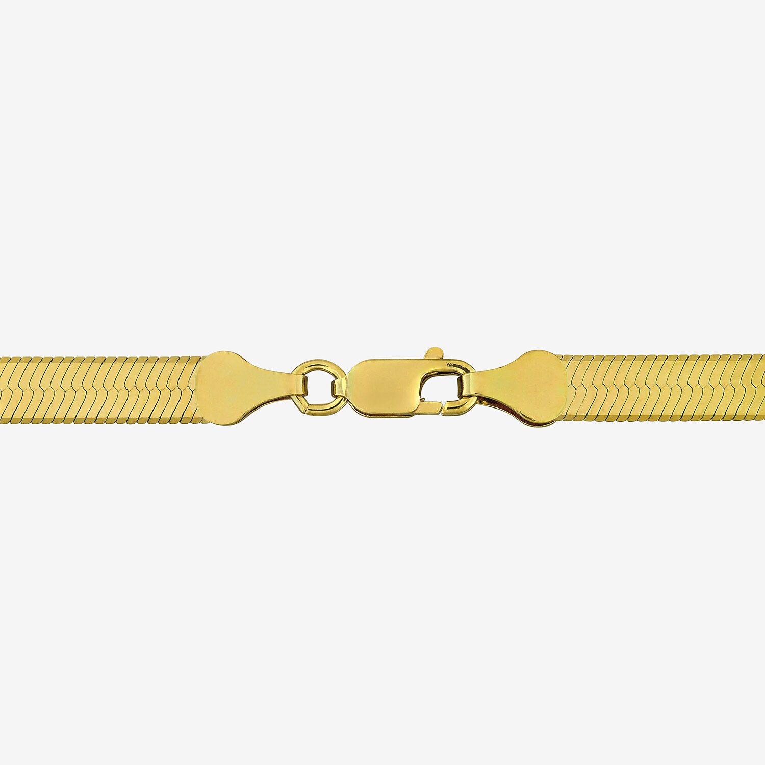 Womens 18K Gold Over Silver 18 Inch Herringbone Chain Necklace