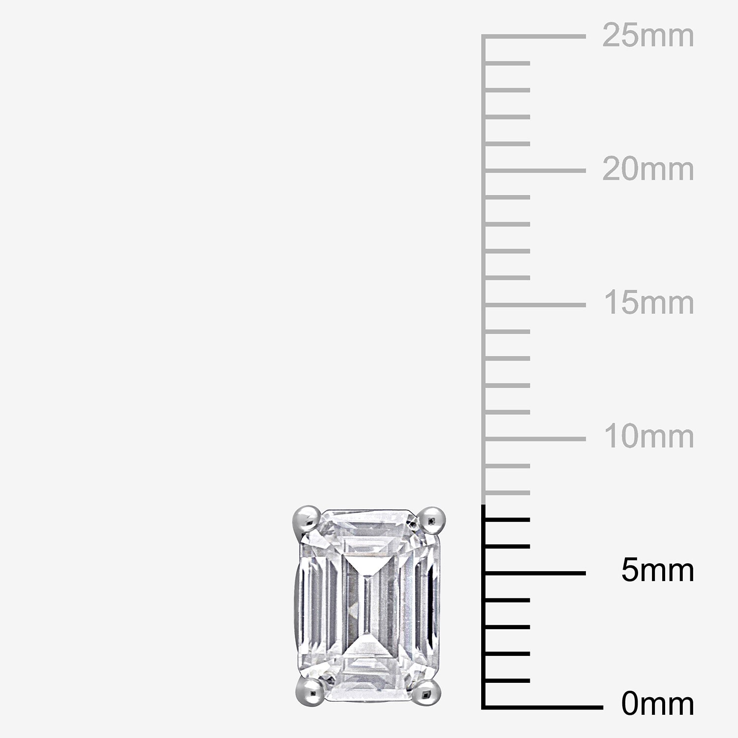 Lab Created White Moissanite Sterling Silver 7.6mm Stud Earrings