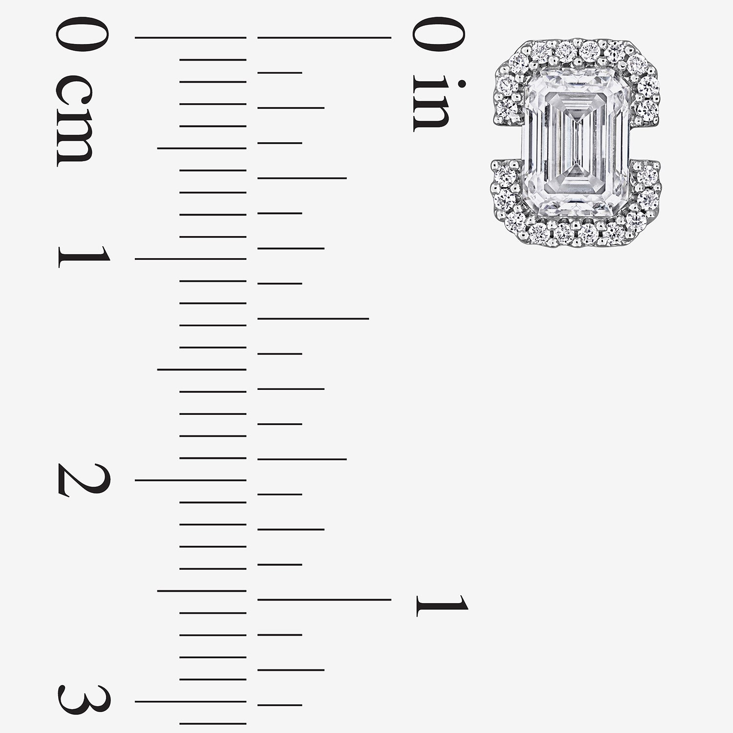Lab Created White Moissanite Sterling Silver 9.5mm Stud Earrings
