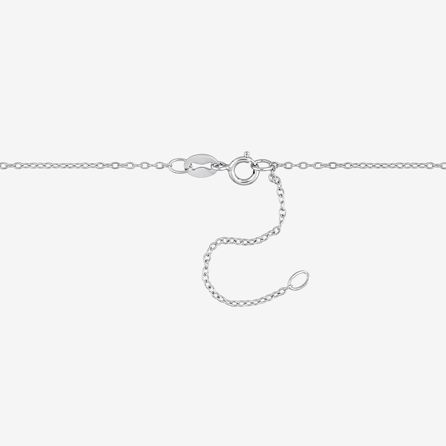 Womens Lab Created White Moissanite Sterling Silver Heart 18 Inch Pendant Necklace