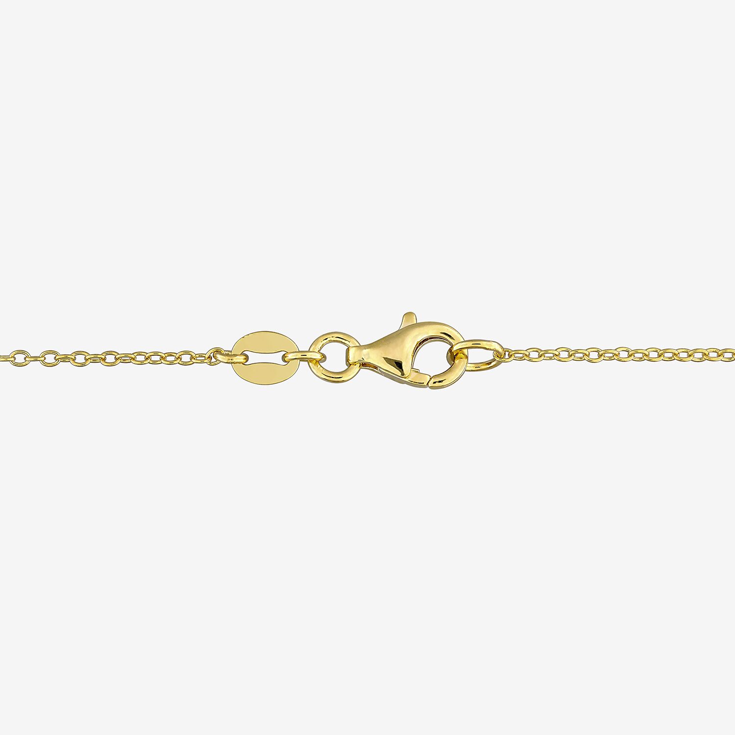 Womens Lab Created White Moissanite 18K Gold Over Silver Inch Pendant Necklace