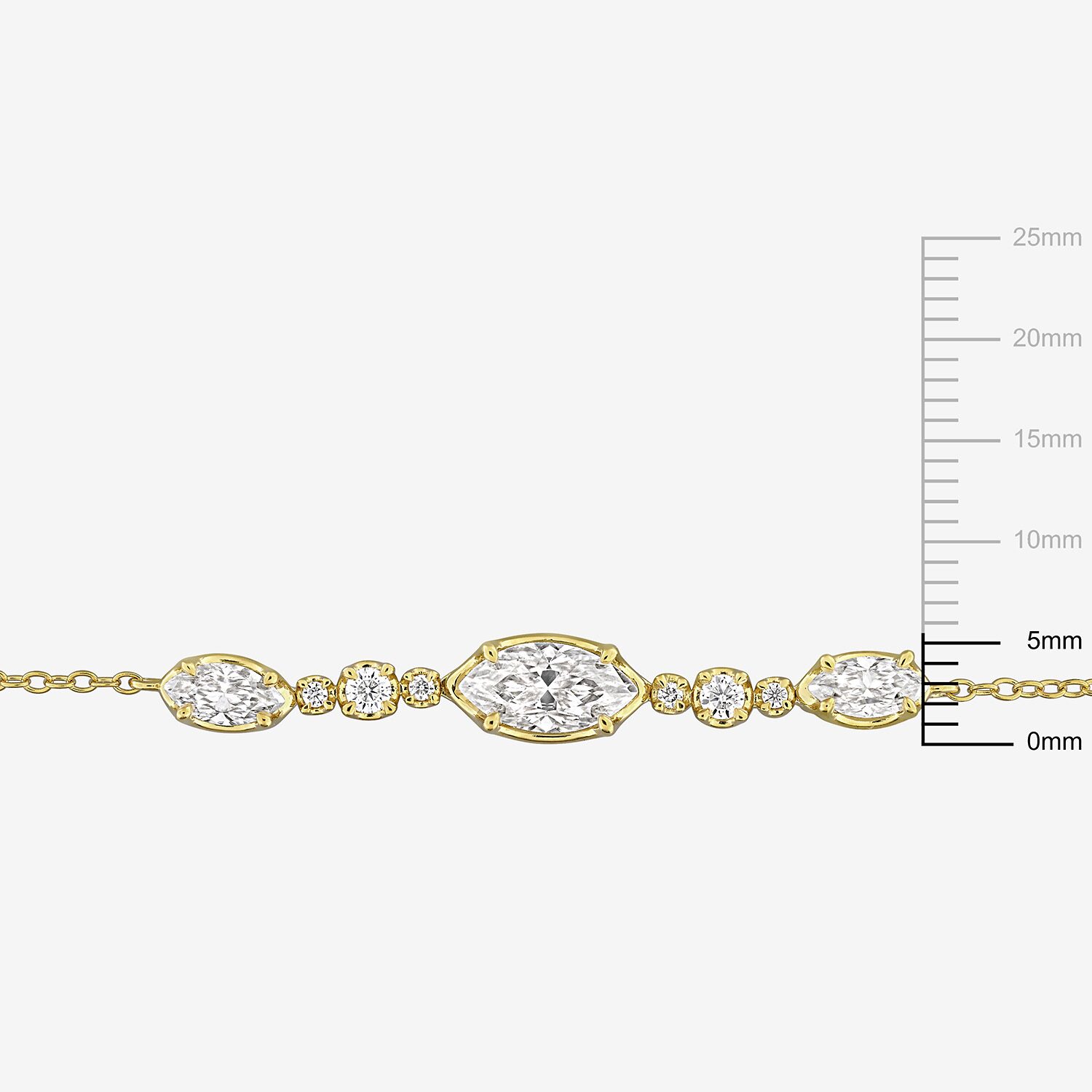 Womens Lab Created White Moissanite 18K Gold Over Silver Inch Pendant Necklace