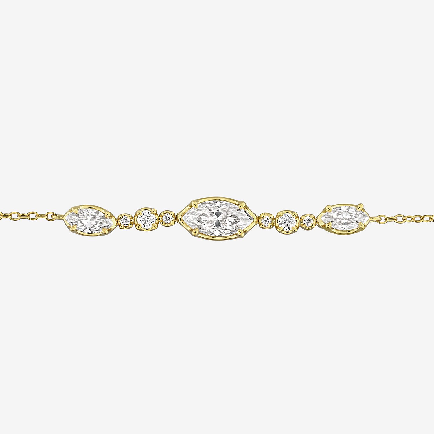Womens Lab Created White Moissanite 18K Gold Over Silver Inch Pendant Necklace