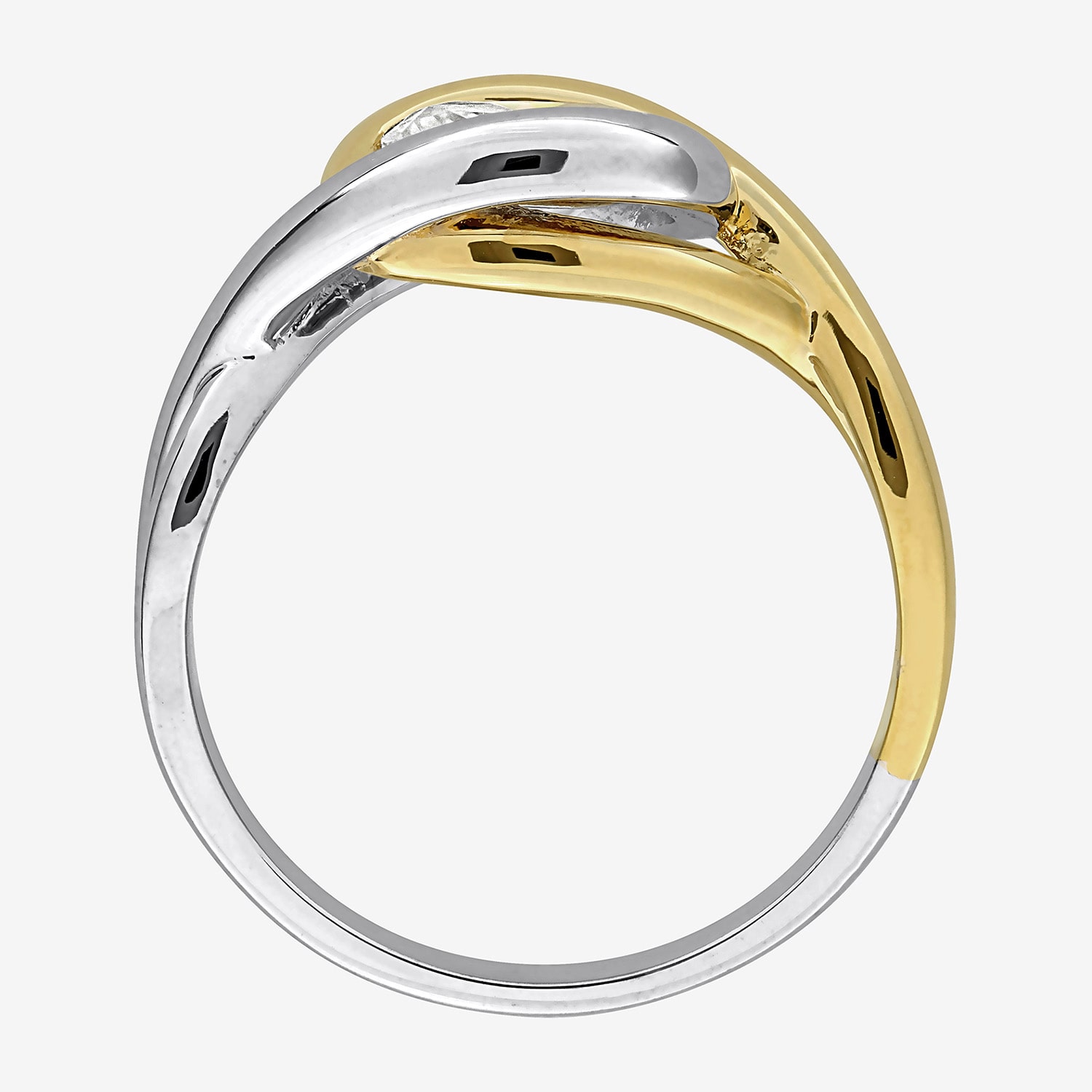 Womens Lab Created White Moissanite Oval Solitaire Cocktail Ring