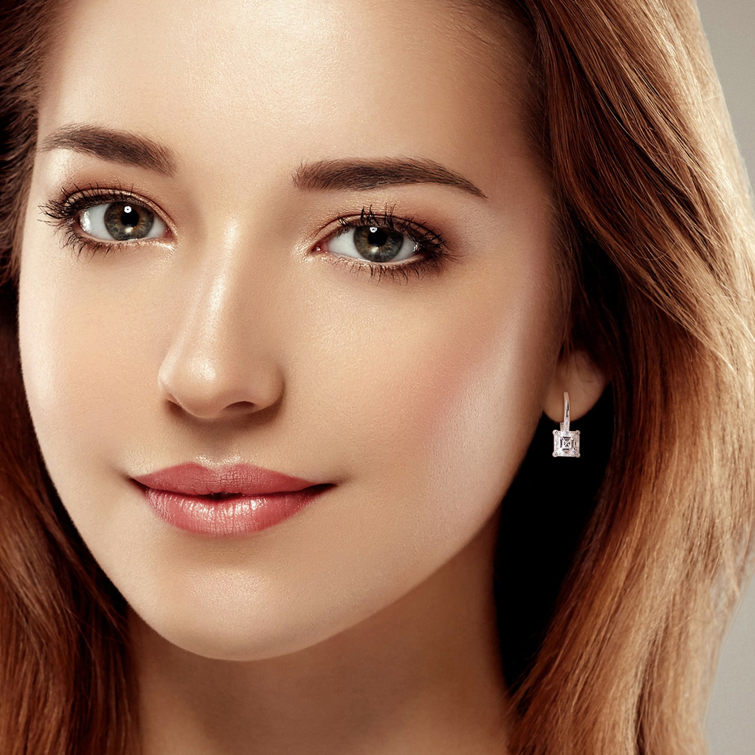 Womens Lab Created White Moissanite Sterling Silver 17mm Hoop Earrings