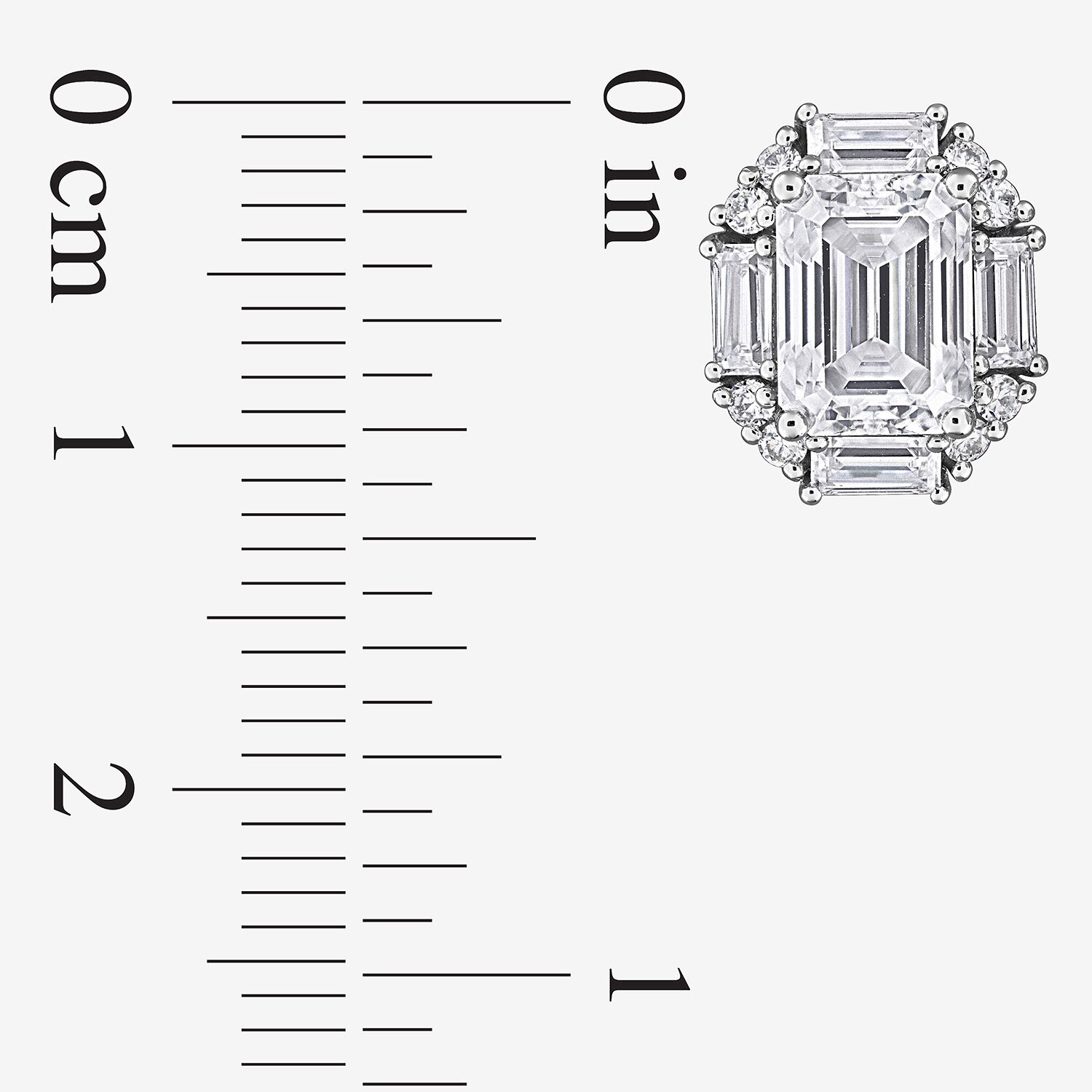 Lab Created White Moissanite Sterling Silver 11.7mm Stud Earrings
