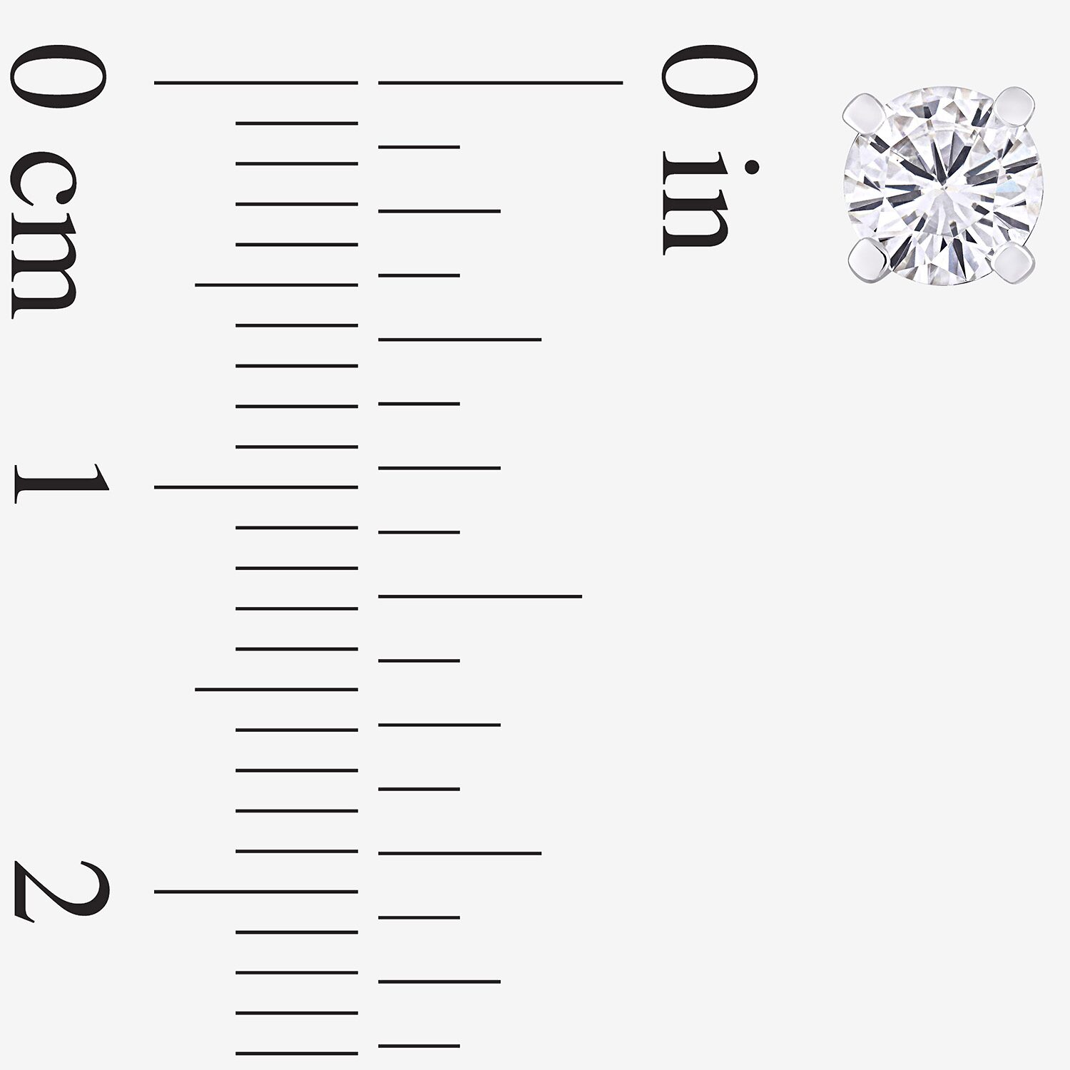Lab Created White Moissanite Sterling Silver 4.9mm Round Stud Earrings