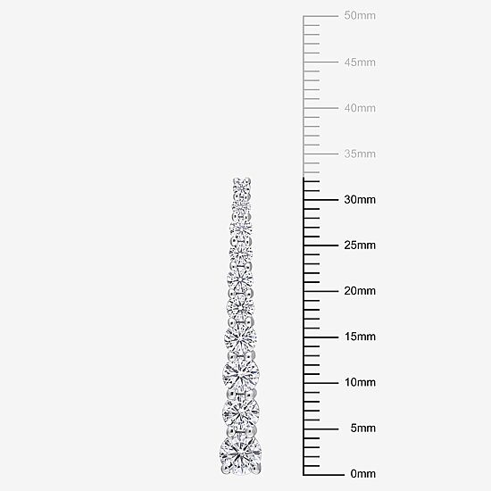 Womens Lab Created White Moissanite Sterling Silver Drop Earrings
