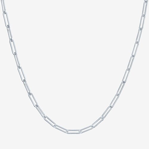 Charmed by Diamond Addiction Womens 14K Gold Over Silver 18 Inch Paperclip Chain Necklace, One Size, White