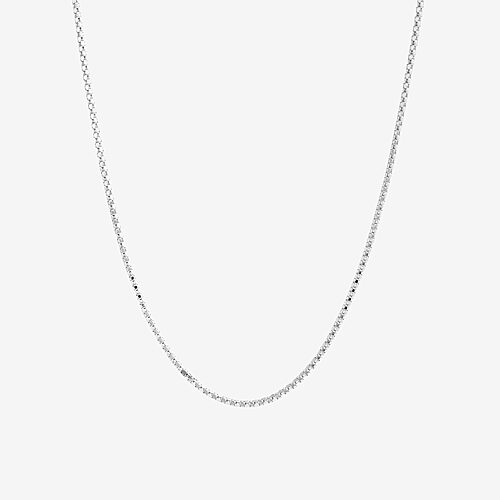 Silver Treasures Made in Italy Womens Sterling Silver 18 Inch Popcorn Chain Necklace, One Size, Silver