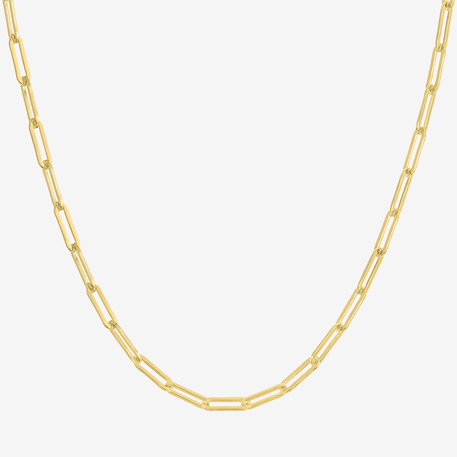 Charmed by Diamond Addiction Womens 14K Gold Over Silver 18 Inch Paperclip Chain Necklace
