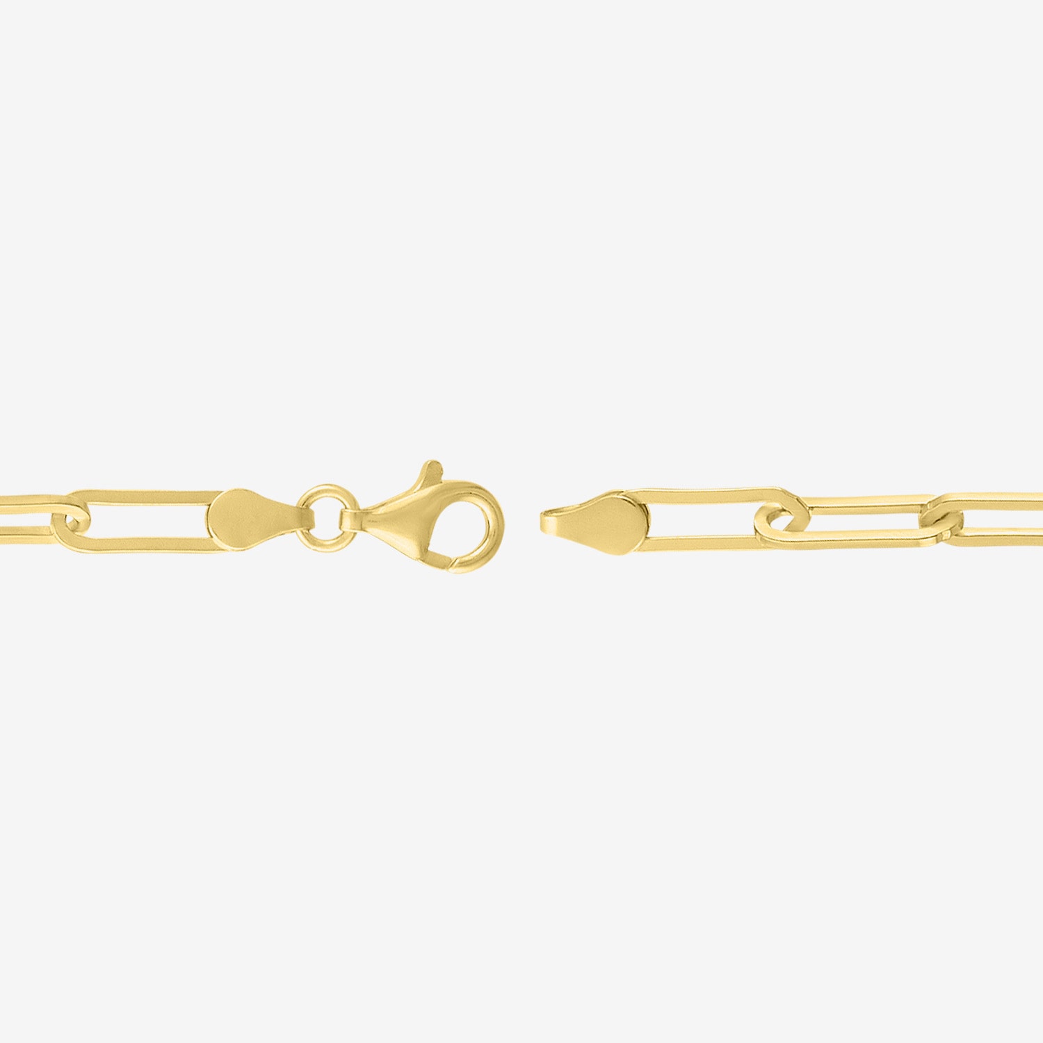 Charmed by Diamond Addiction Womens 14K Gold Over Silver 7.5 Inch Paperclip Chain Bracelet