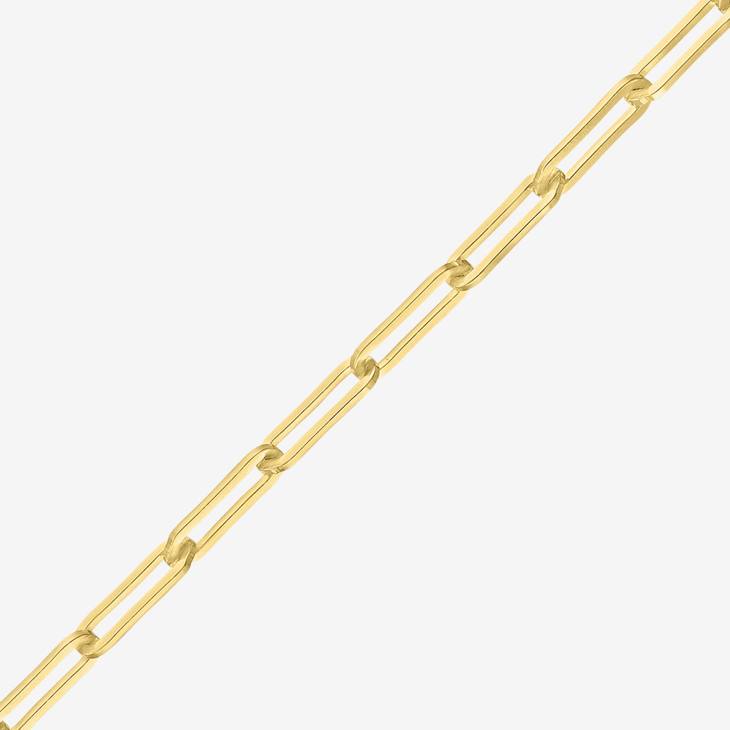 Charmed by Diamond Addiction Womens 14K Gold Over Silver 7.5 Inch Paperclip Chain Bracelet