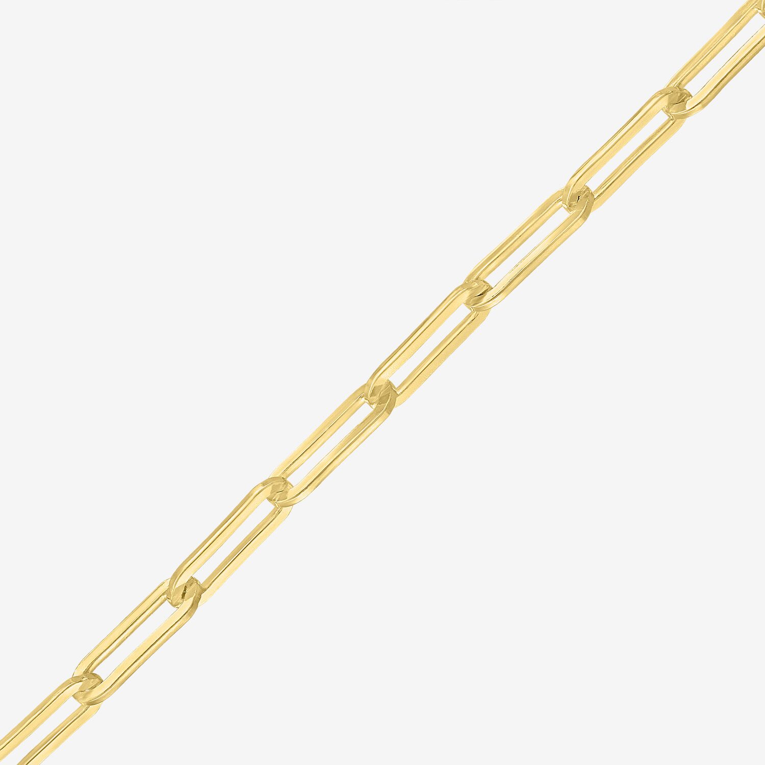 Charmed by Diamond Addiction Womens 14K Gold Over Silver 18 Inch Paperclip Chain Necklace
