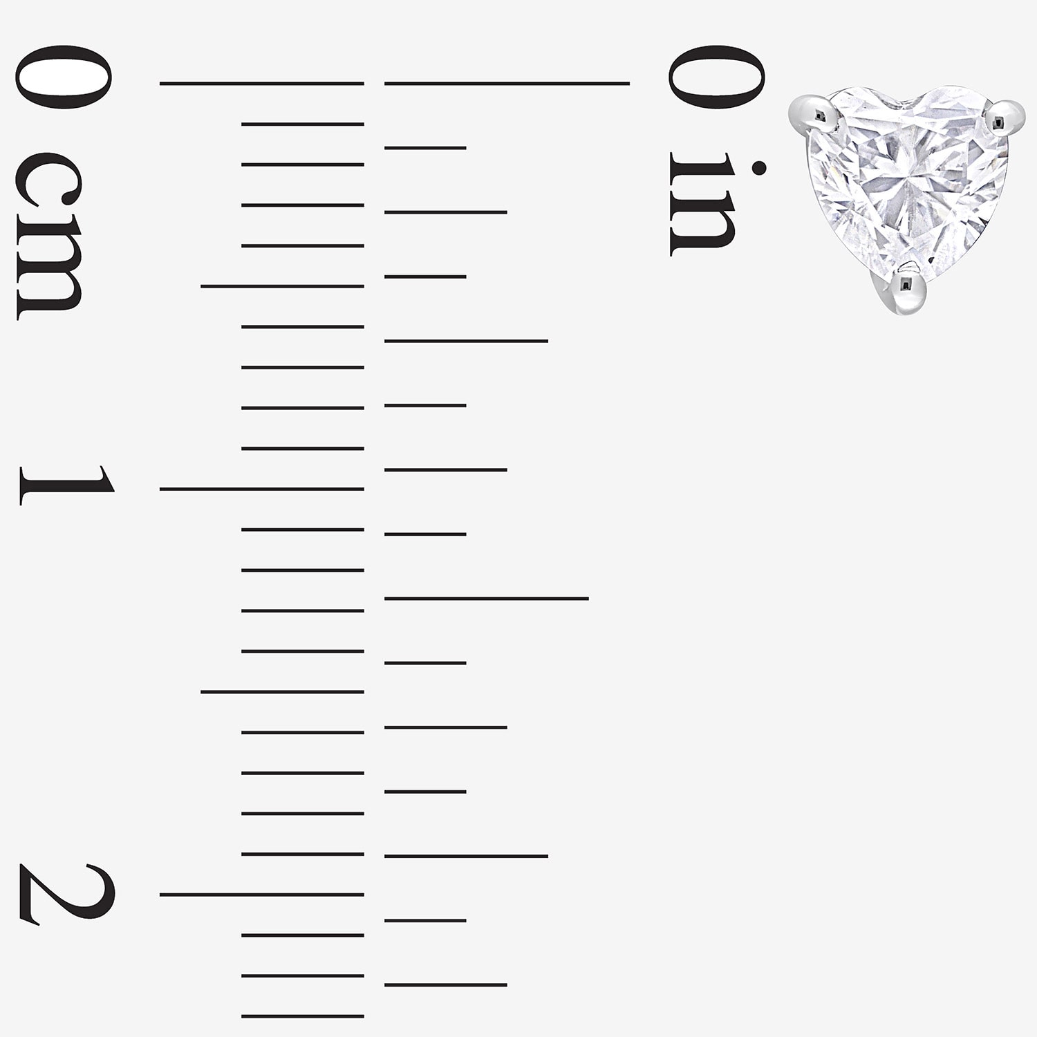 Lab Created White Moissanite Sterling Silver 5.8mm Heart Stud Earrings