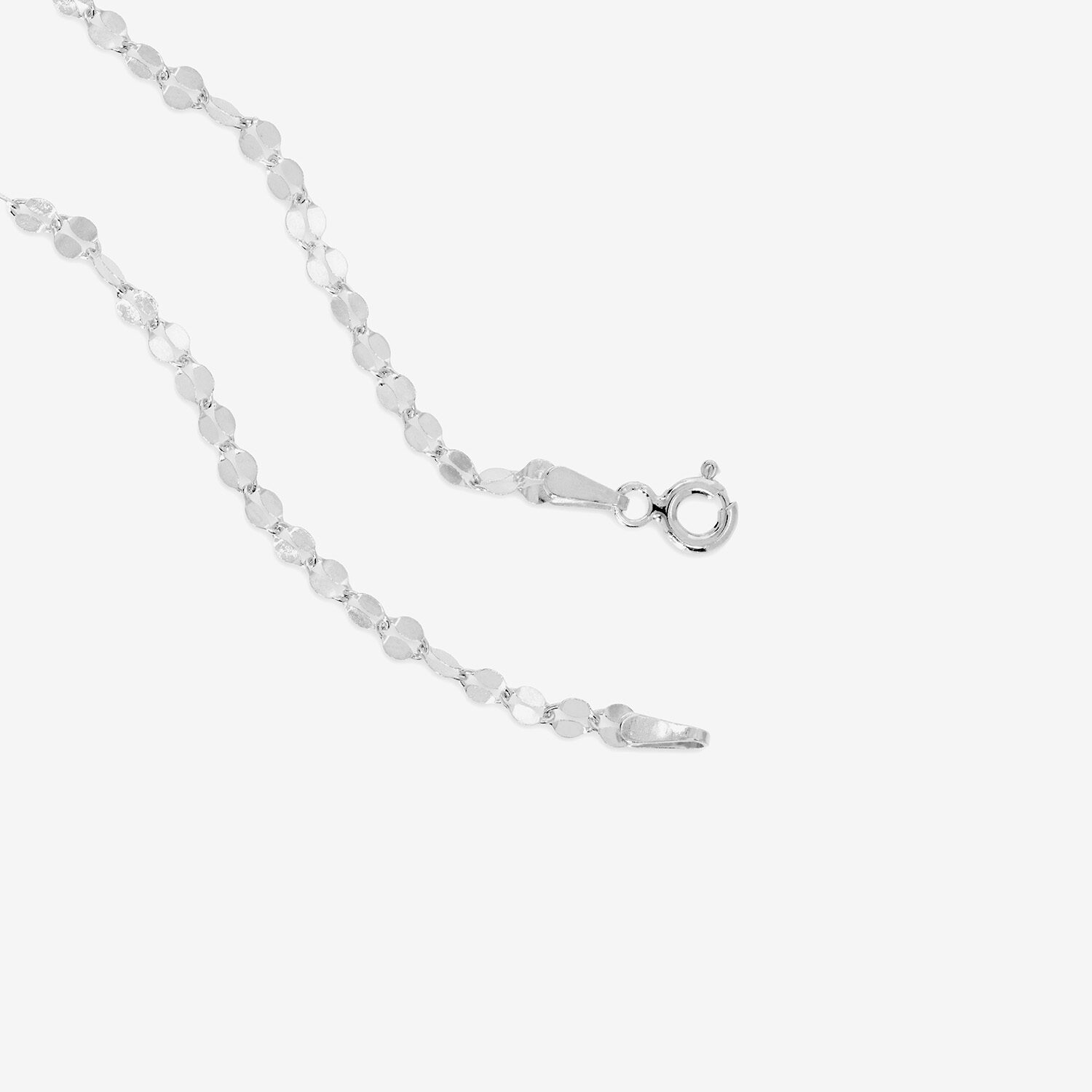 Silver Treasures Made in Italy Womens Sterling Silver Inch Link Chain Necklace