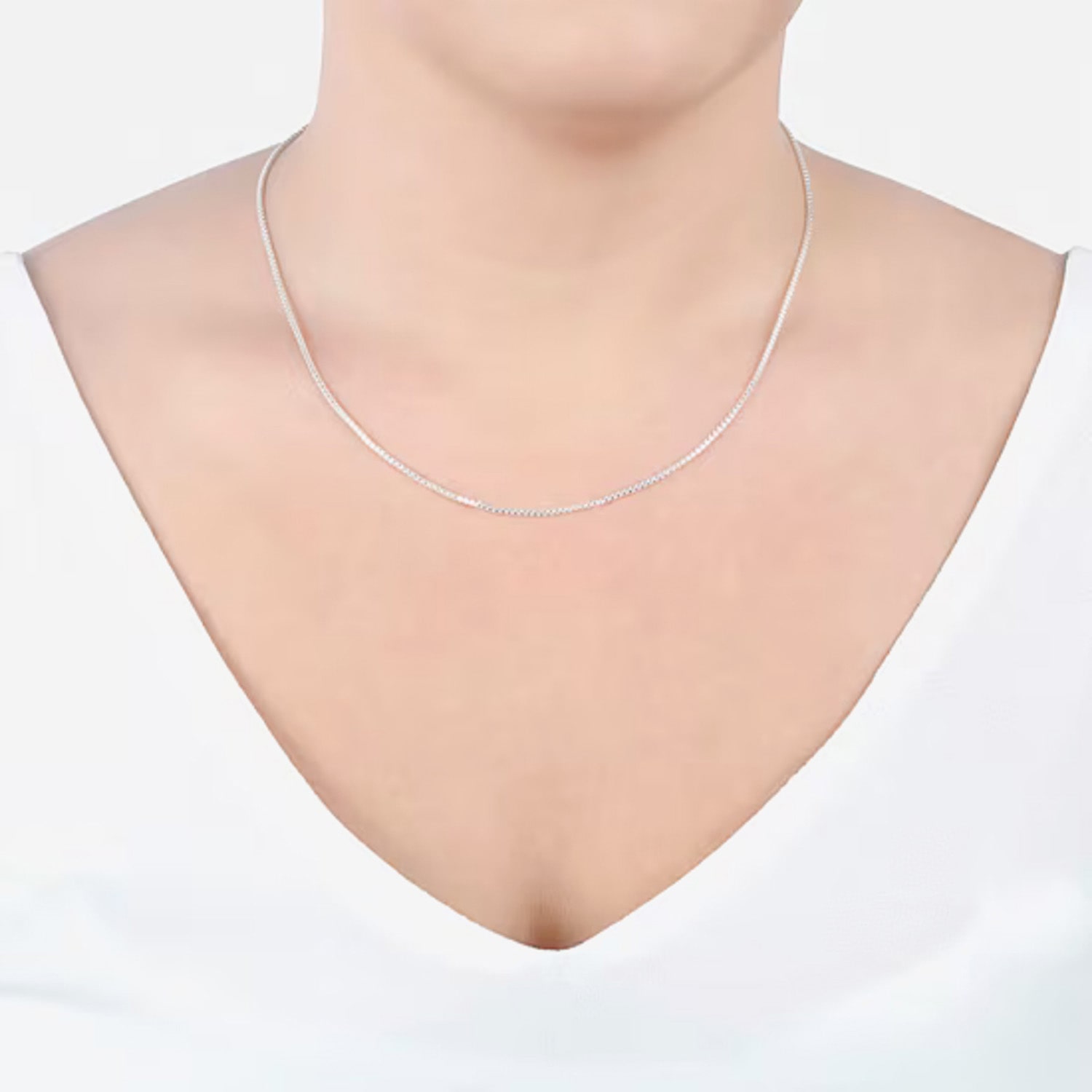 Silver Treasures Made in Italy Womens Sterling Silver 18 Inch Popcorn Chain Necklace
