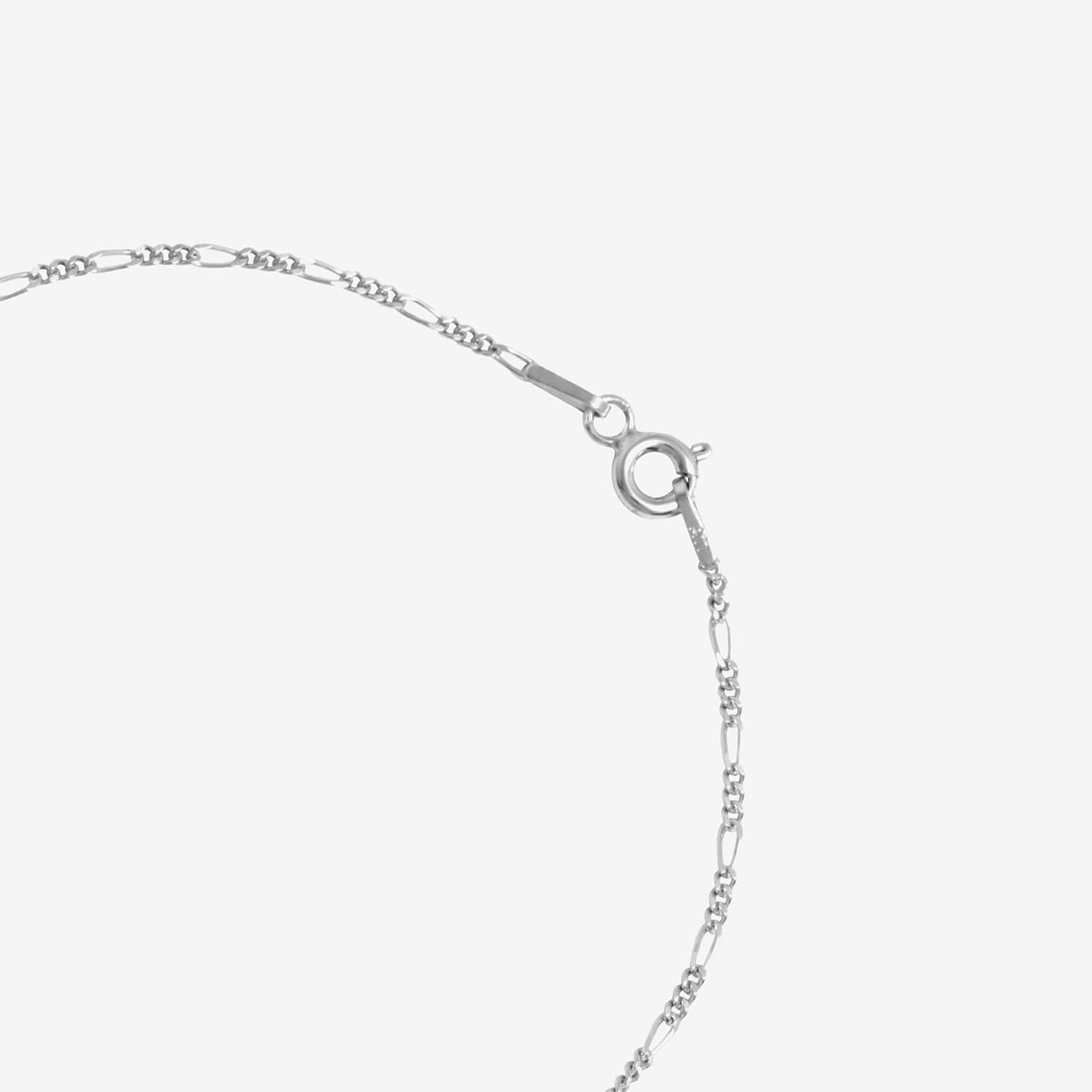 Silver Treasures Made in Italy Womens Sterling Silver Inch Solid Figaro Chain Bracelet