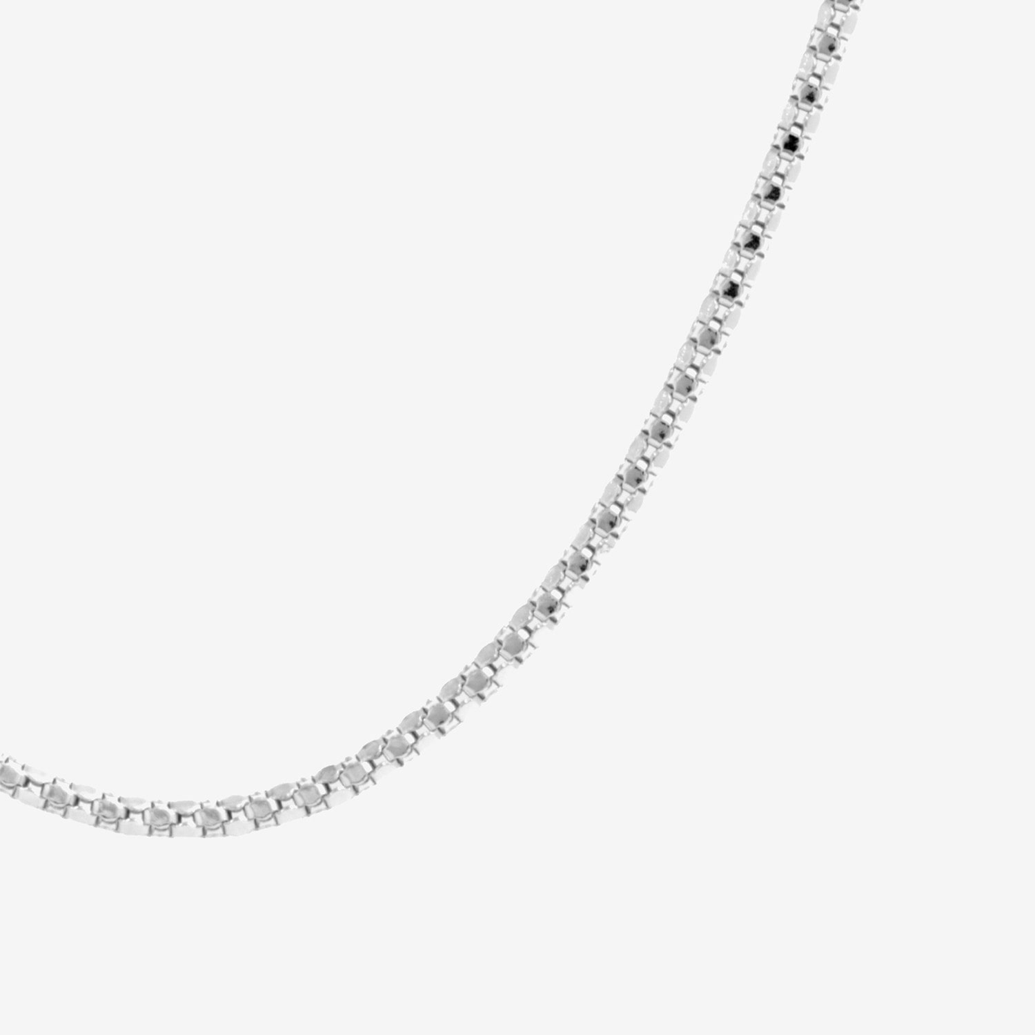 Silver Treasures Made in Italy Womens Sterling Silver 18 Inch Popcorn Chain Necklace