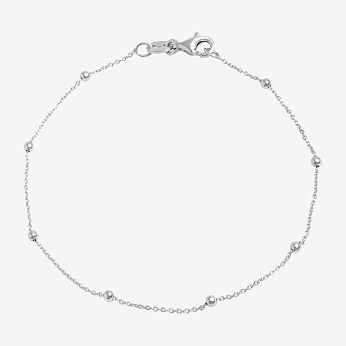 Silver Treasures Made in Italy Womens Sterling Silver 7.25 Inch Solid Link Chain Bracelet, One Size, Silver