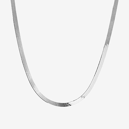 Silver Treasures Made in Italy Womens Sterling Silver 16 Inch Herringbone Chain Necklace, One Size, Silver