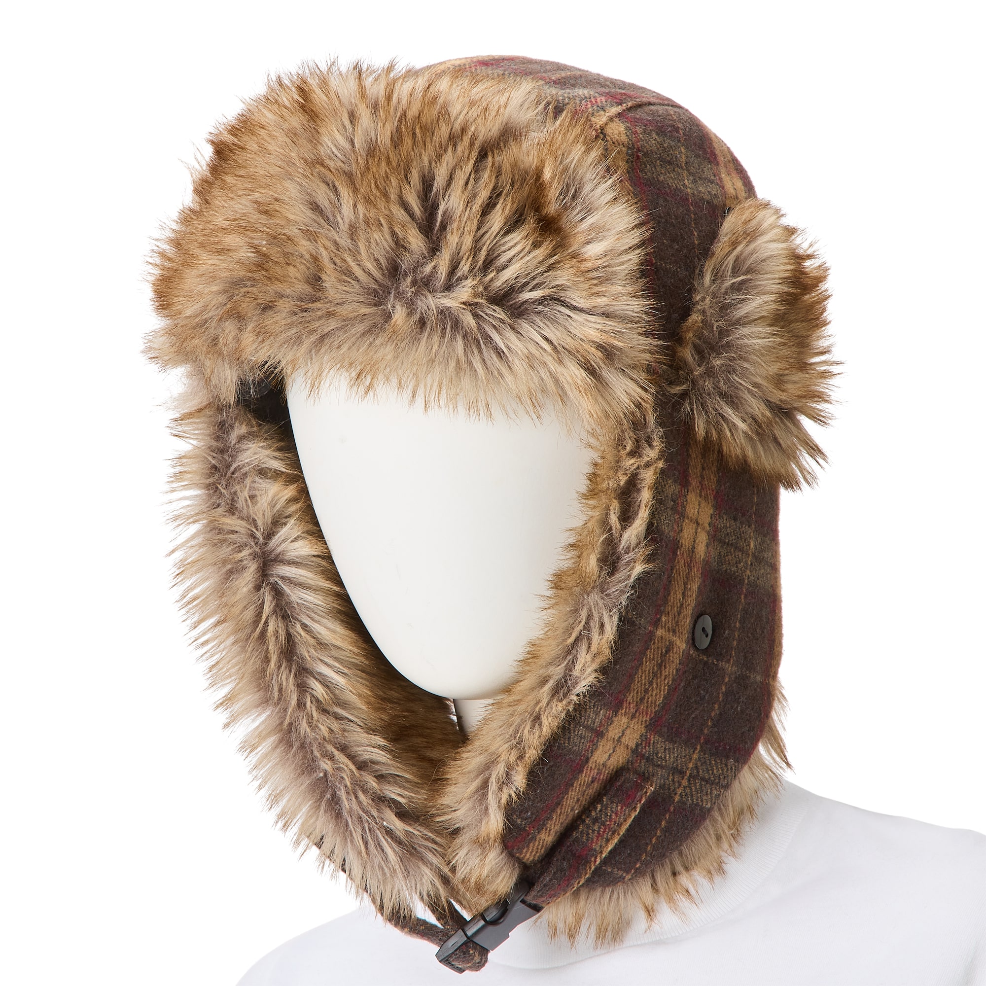 St. John's Bay Plaid Mens Trapper Hat