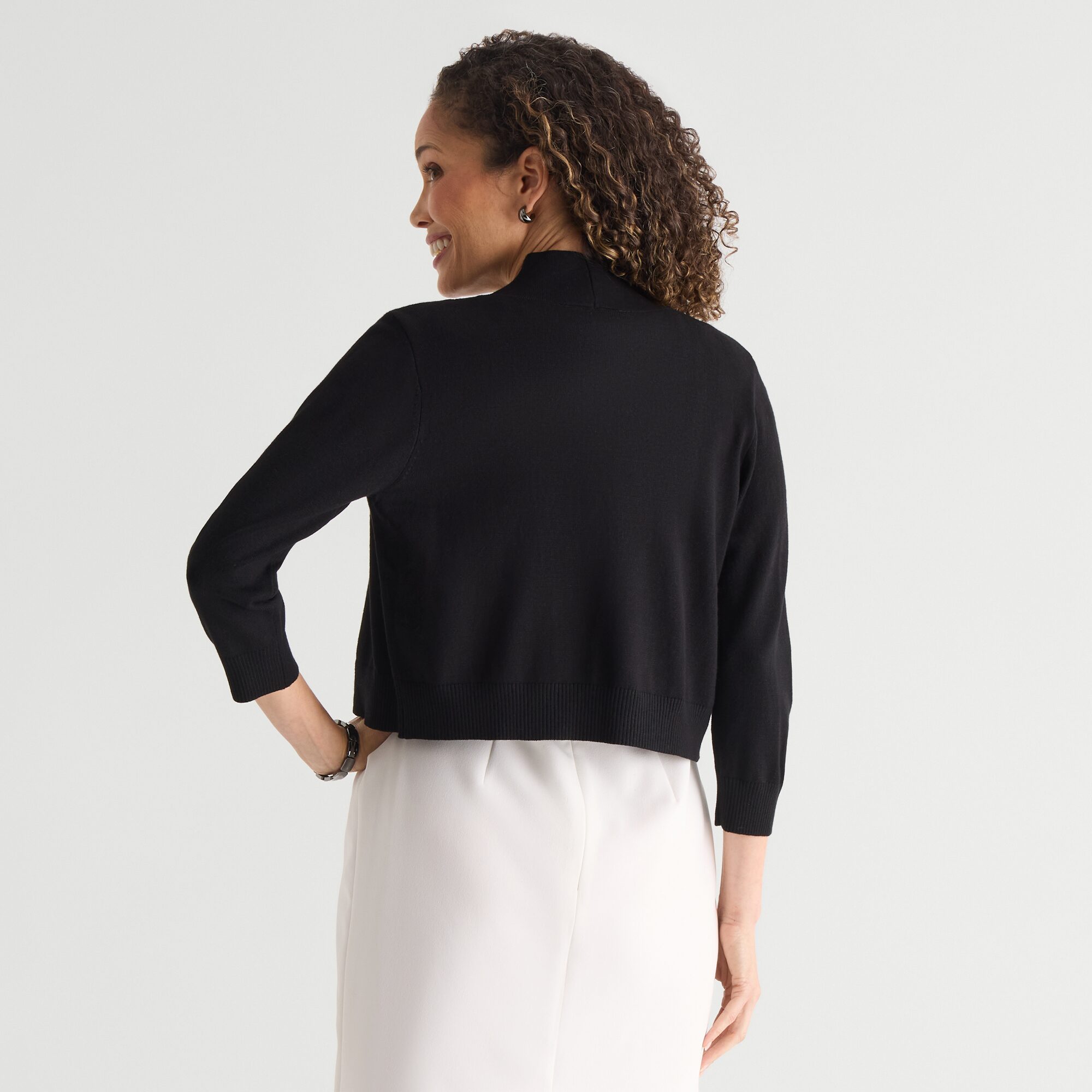 Perceptions Womens 3/4 Sleeve Shrug